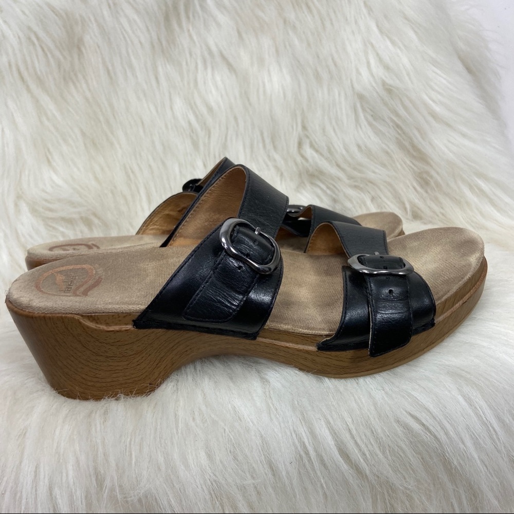Dansko black leather sandals. 41/10.5/11 - Picture 4 of 5